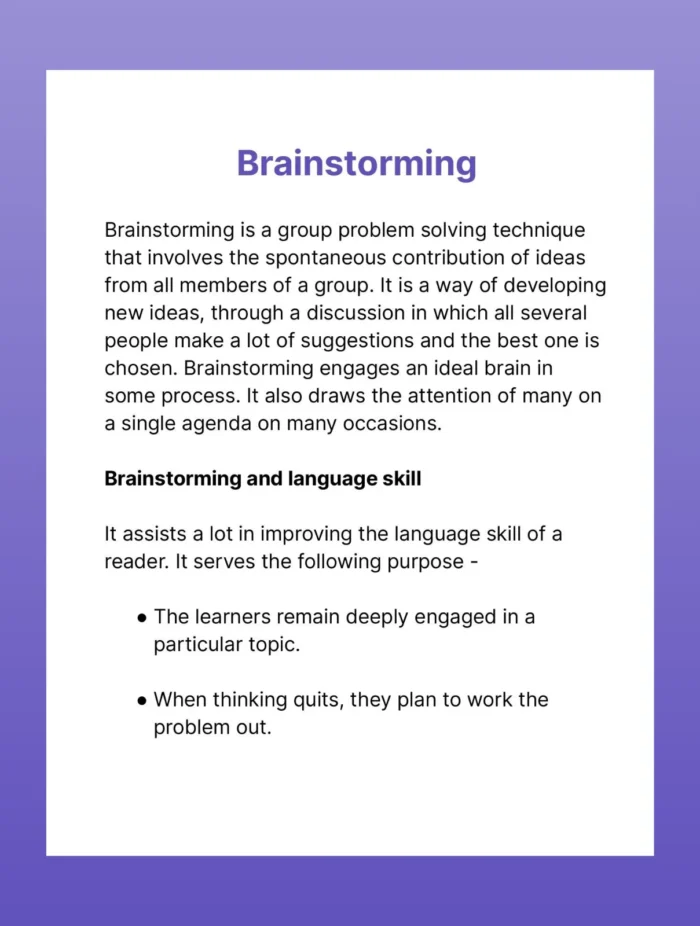 Assignments on Developing Speaking Skills—Oral Presentations, Debate, Elocution, Discussion, Brain-storming - Image 5