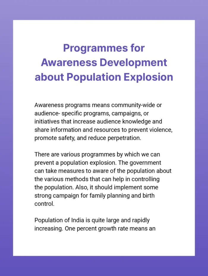 Awareness development about population explosion in rural/slum areas - Image 4