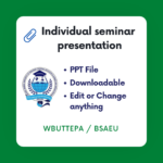 B.Ed - Individual Seminar Presentation
