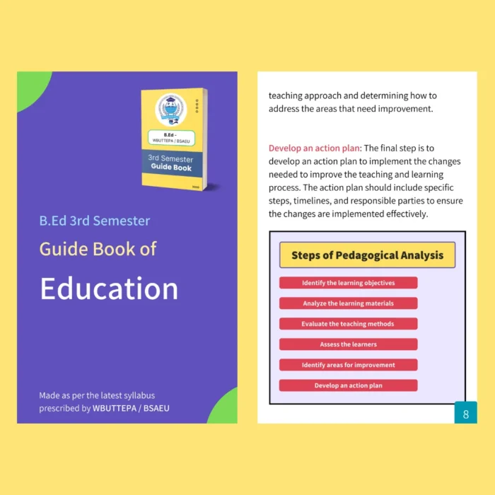 BSAEU wbuttepa 3rd semester ebook guide book image B.Ed 3rd Semester Solved Question Papers ebook- WBUTTEPA / BSAEU - Image 11