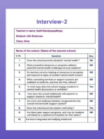 Visit a school (Practice Teaching) and find out the different measures / activities taken by school or teachers for healthy mental health of the children by interviewing school teachers - Image 4