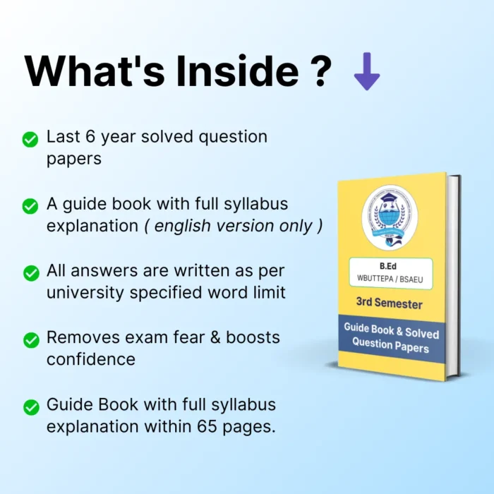 wbuttepa bsaeu 3rd sem ebook for 2025 whats inside it B.Ed 3rd Semester Solved Question Papers ebook- WBUTTEPA / BSAEU - Image 5