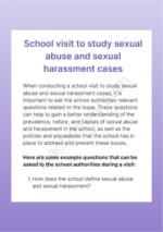 Visit schools and study the sexual abuse and sexual harassment cases - Image 3