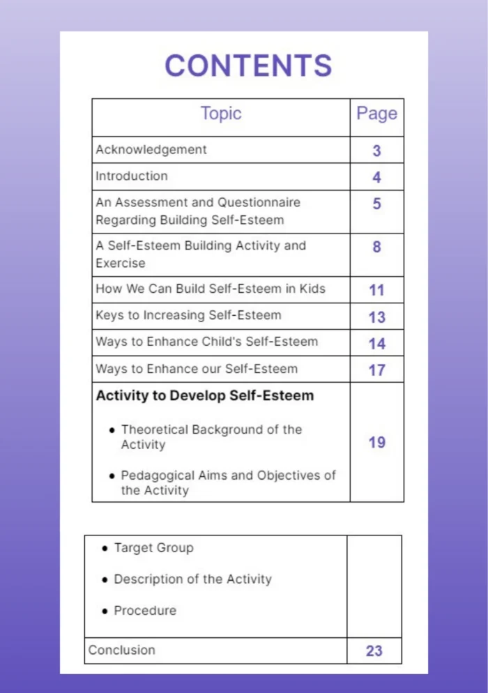 Designing and applying activities to develop self-esteem - Image 2
