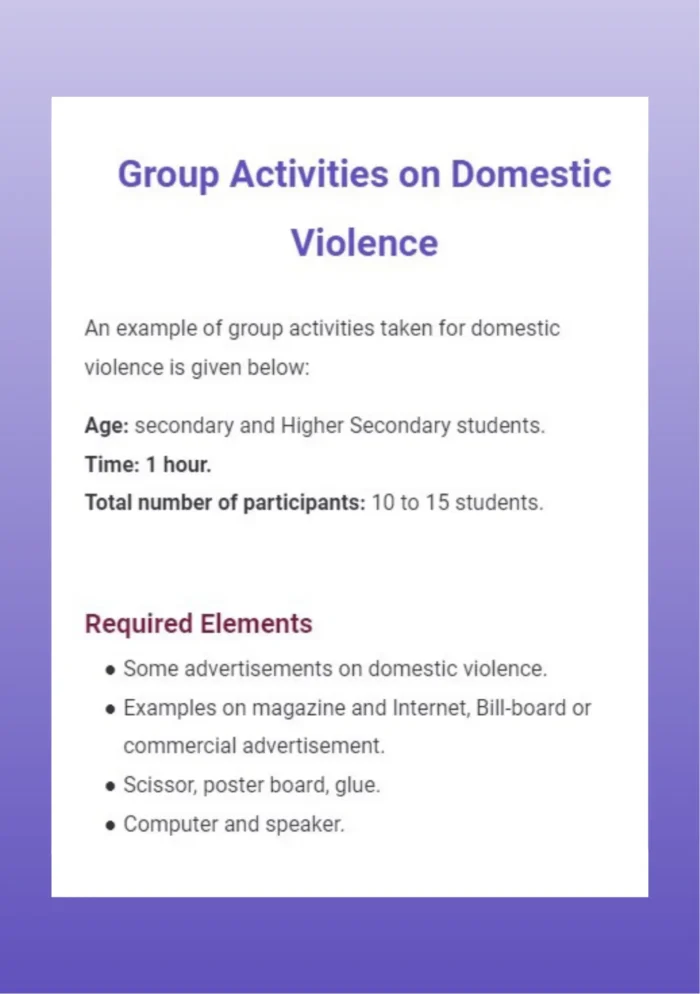 Group activities on domestic violence and other personal issues and its remedies. - Image 3