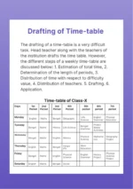 Construction of time-table of any two classes with justification - Image 3
