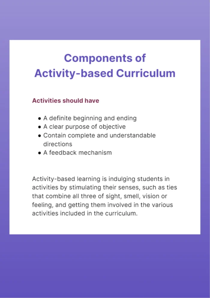 Designing an activity based curriculum - Image 3