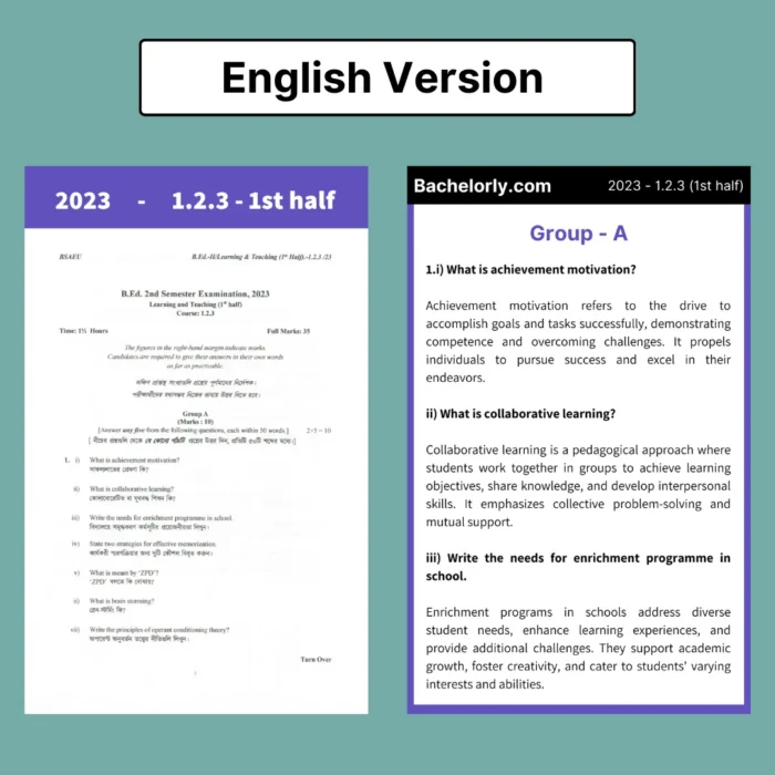 B.Ed 2nd Semester Previous Year Solved Question Papers ebook – WBUTTEPA / BSAEU - Image 12