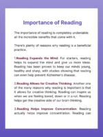 image showing importance of reading for b.ed 1st semester practicum -Reading and comprehension exercises