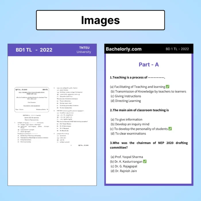 TNTEU B.Ed 1st Semester Previous Year Solved Question Papers eBook - Image 8