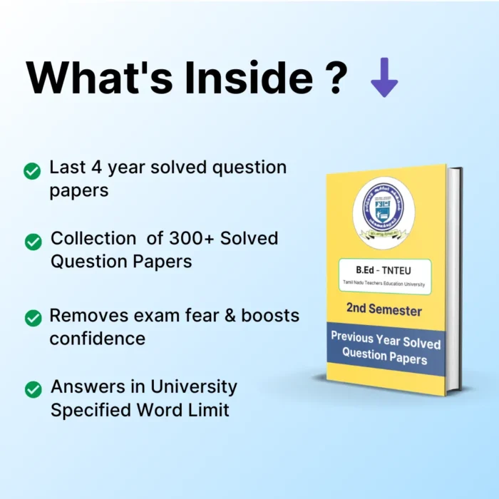 TNTEU B.Ed 2nd Semester Previous Year Solved Question Papers eBook - Image 5