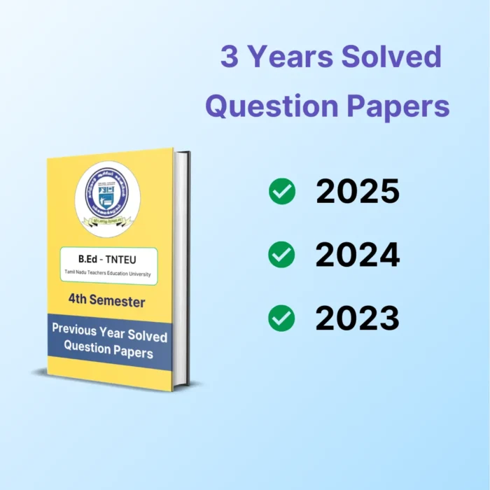 TNTEU B.Ed 4th Semester Previous Year Solved Question Papers eBook - Image 4
