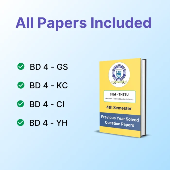 TNTEU B.Ed 4th Semester Previous Year Solved Question Papers eBook - Image 5