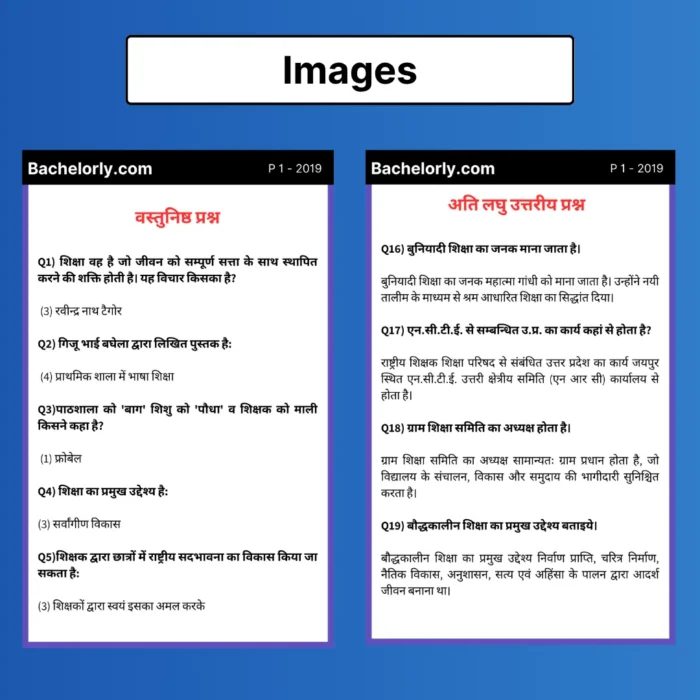 Uttar Pradesh DELED 2nd Semester Solved Question Papers eBook - Image 11