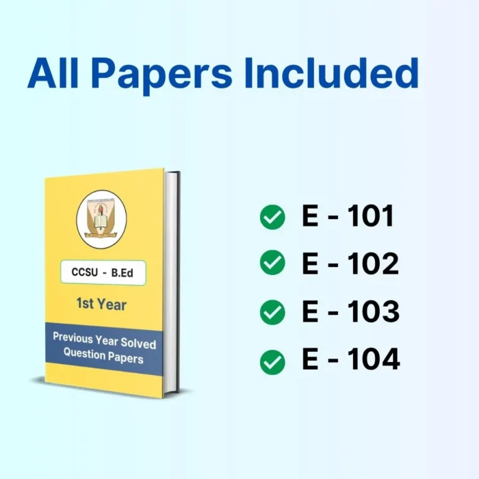 CCSU B.Ed 1st Year Solved Question Papers eBook - Image 5