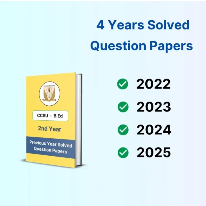 CCSU B.Ed 2nd Year Solved Question Papers eBook - Image 3